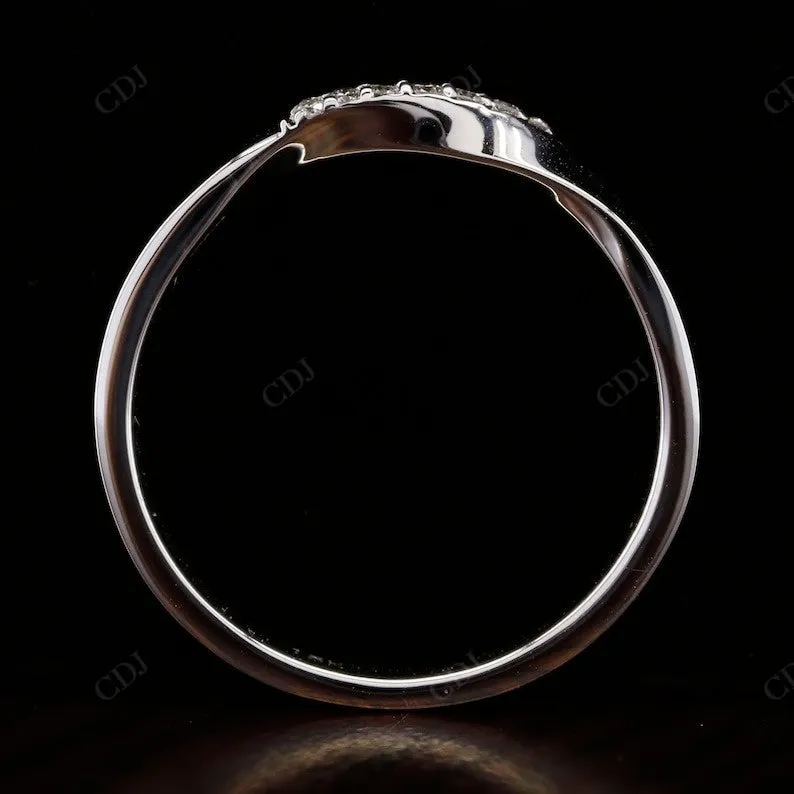 0.04CTW Round Cut Lab Grown Diamond Simple Wedding Band