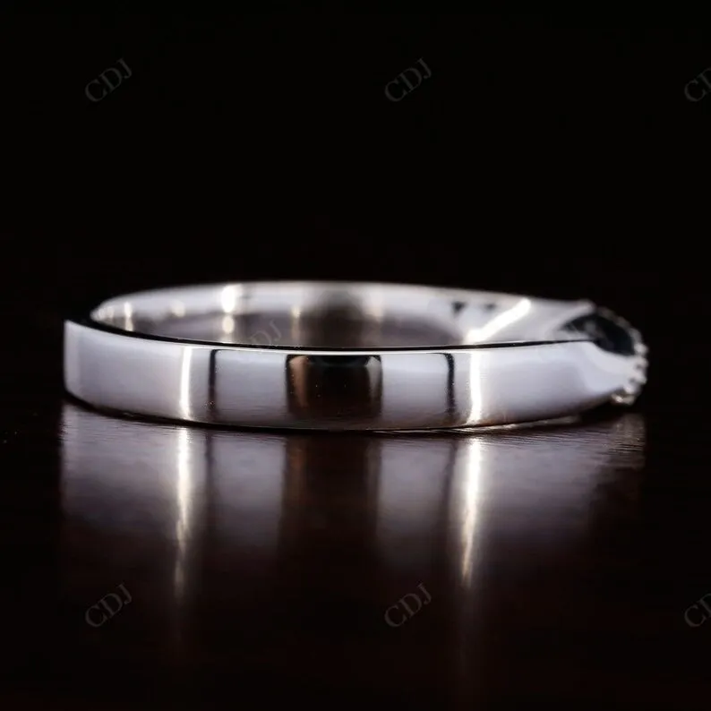 0.04CTW Round Cut Lab Grown Diamond Simple Wedding Band
