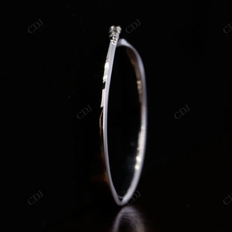 0.04CTW Round Cut Lab Grown Diamond Simple Wedding Band