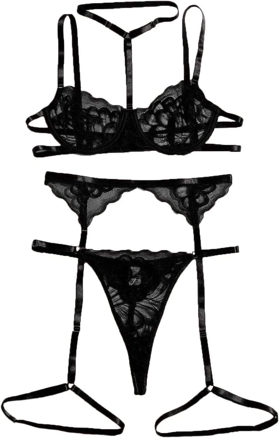 3 Pack Women's Lace Trim Seamless Bra Comfort Lightweight Soft Stretchy Snug Fit Wire-Free Breathable Mesh