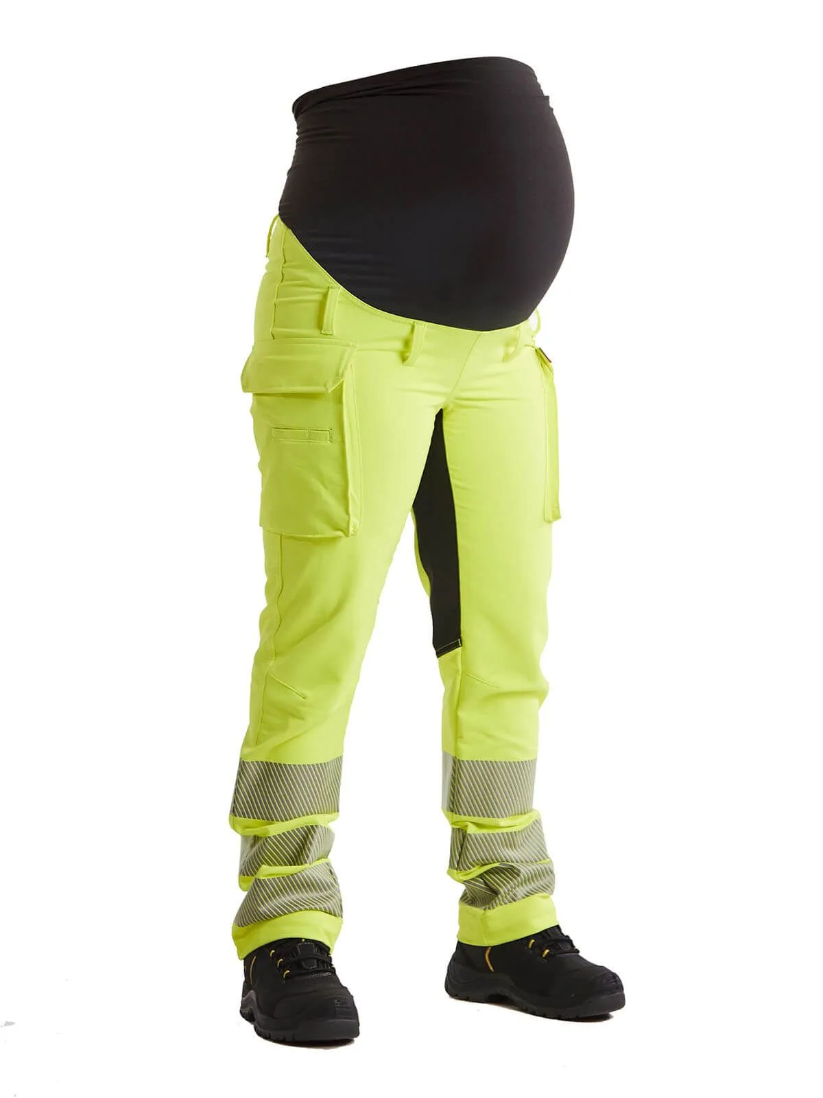 7100-1642&#x20;Maternity&#x20;Work&#x20;Trousers&#x20;High&#x20;Vis&#x20;Stretch&#x20;-&#x20;Bl&#xE5;kl&#xE4;der