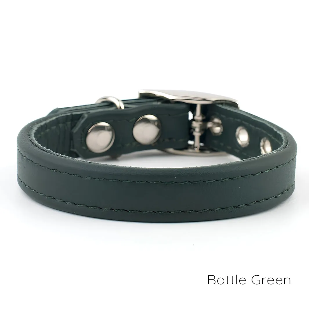 Classic Leather Dog Collars by Petiquette