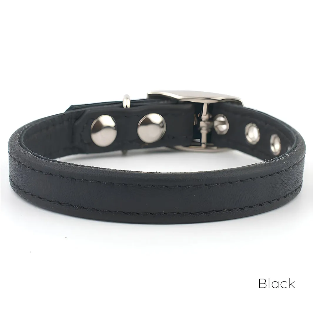 Classic Leather Dog Collars by Petiquette