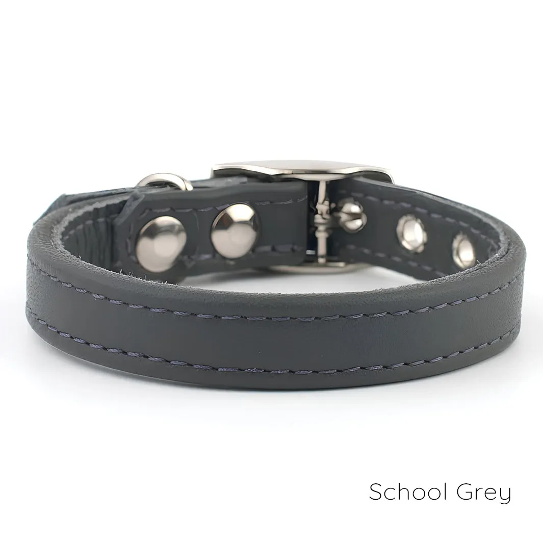 Classic Leather Dog Collars by Petiquette