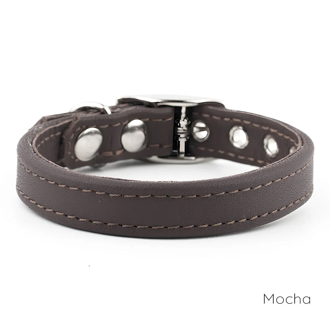 Classic Leather Dog Collars by Petiquette