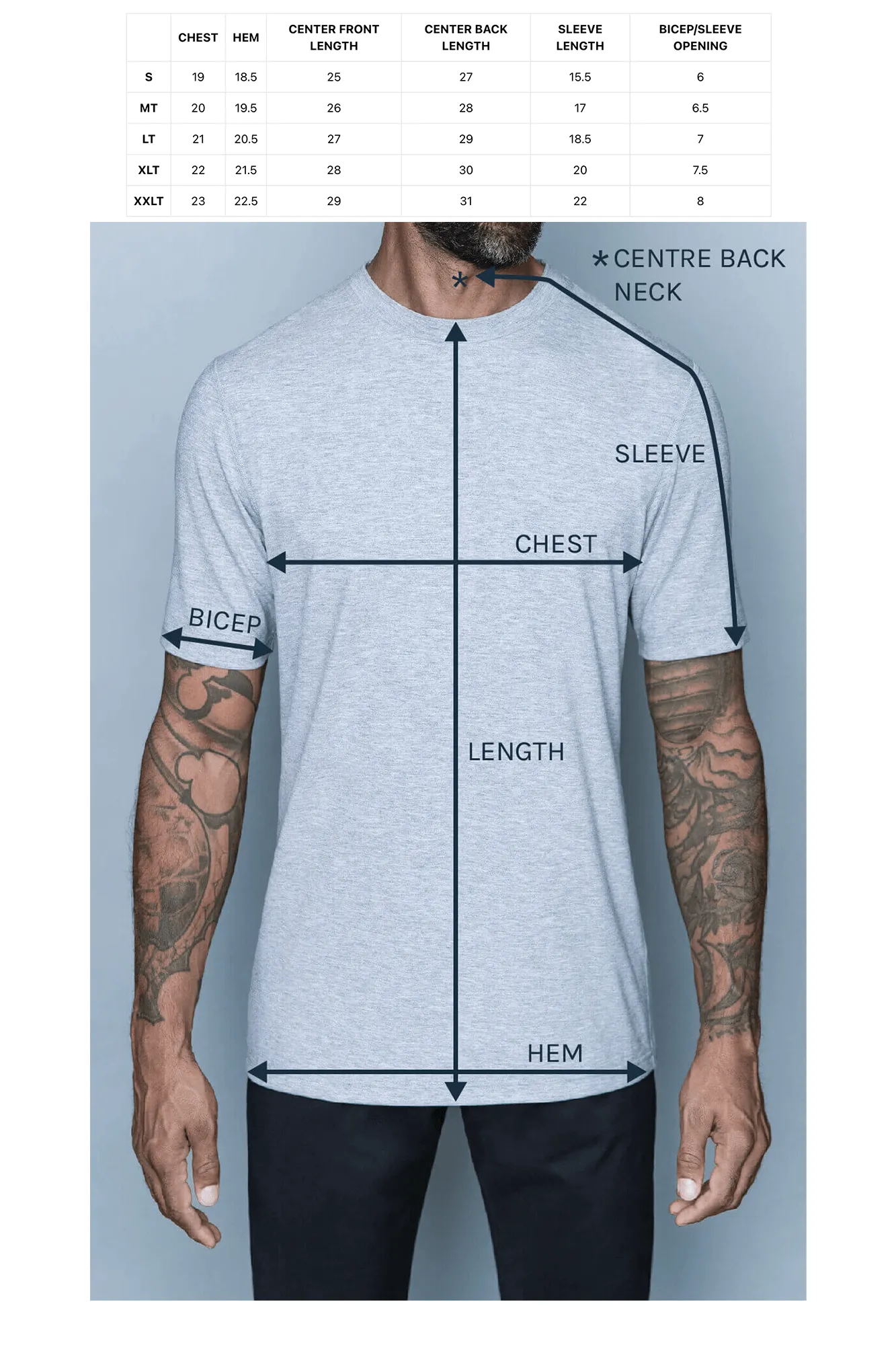 Crowe Corian Mix | Tall Crew Tee