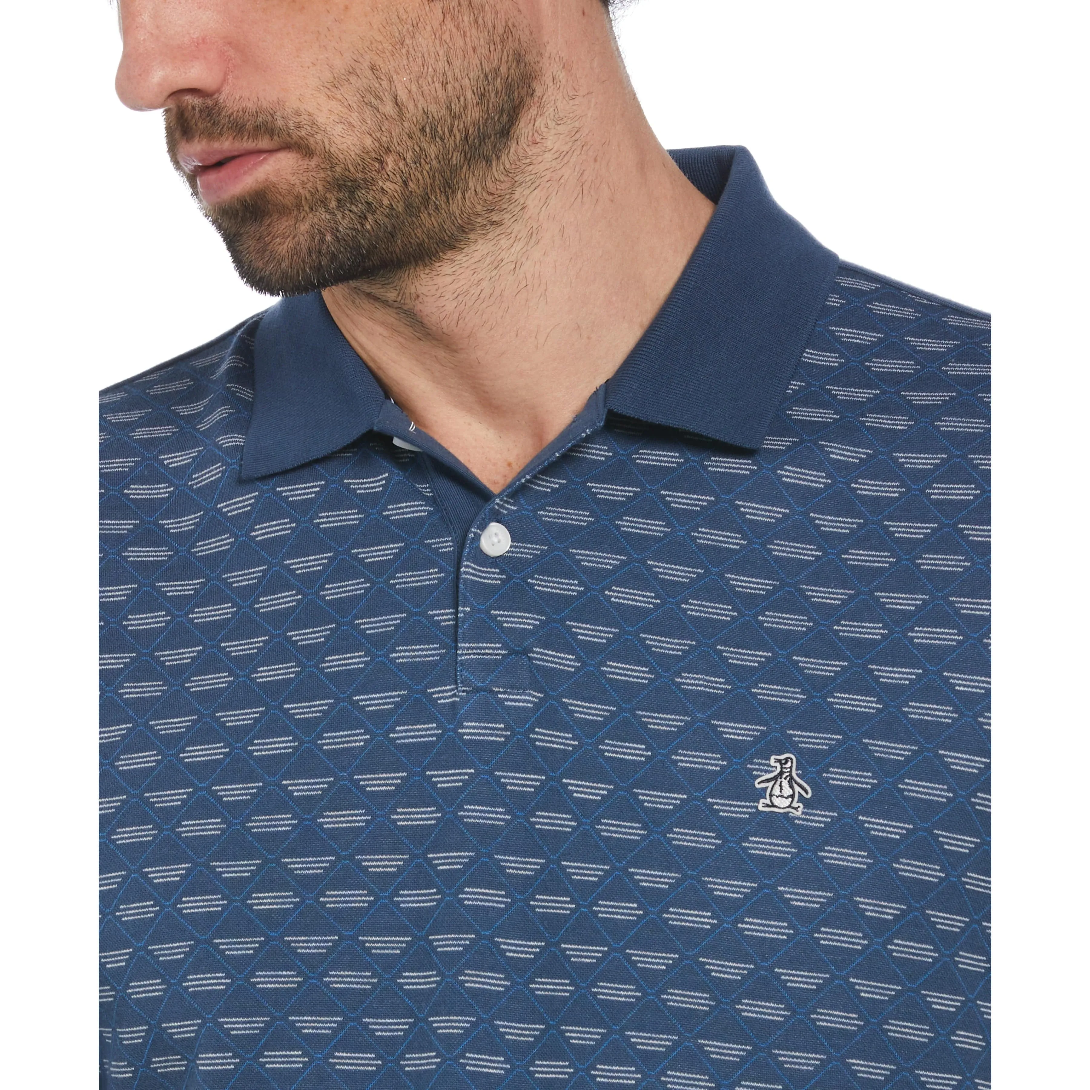 Diamond Jacquard Front Polo