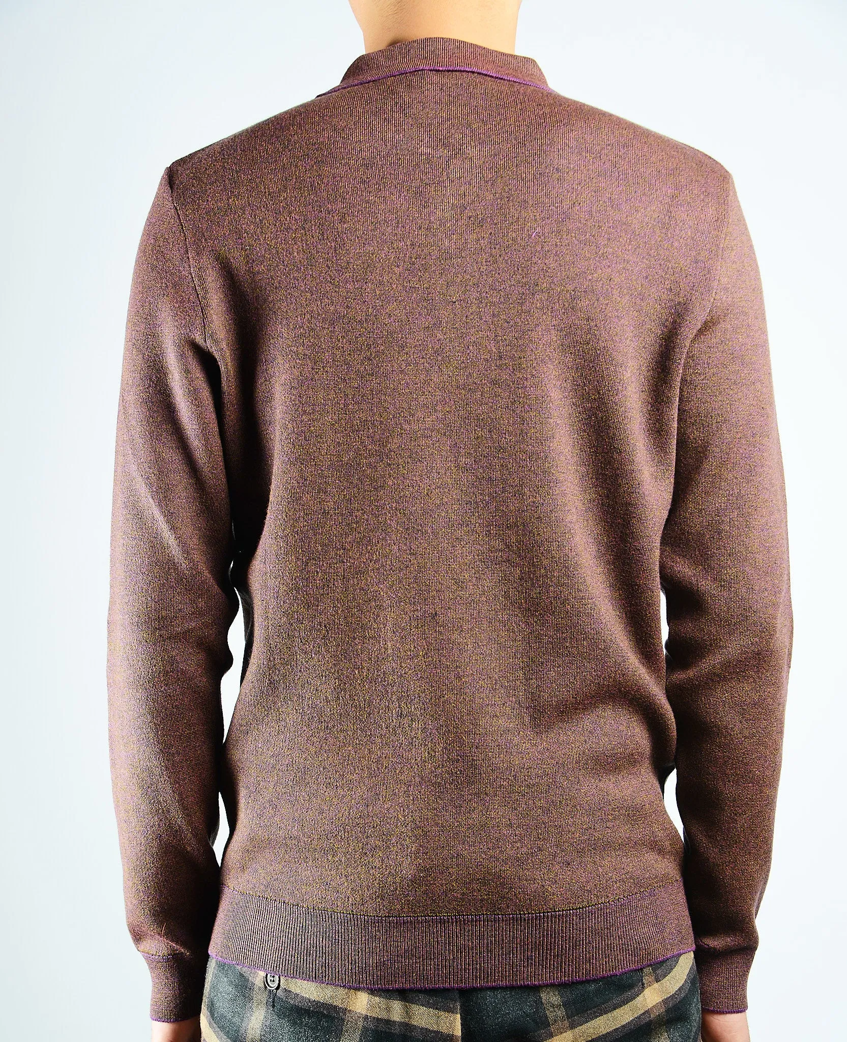 DT 1/4 Zip Melange Polo Ls