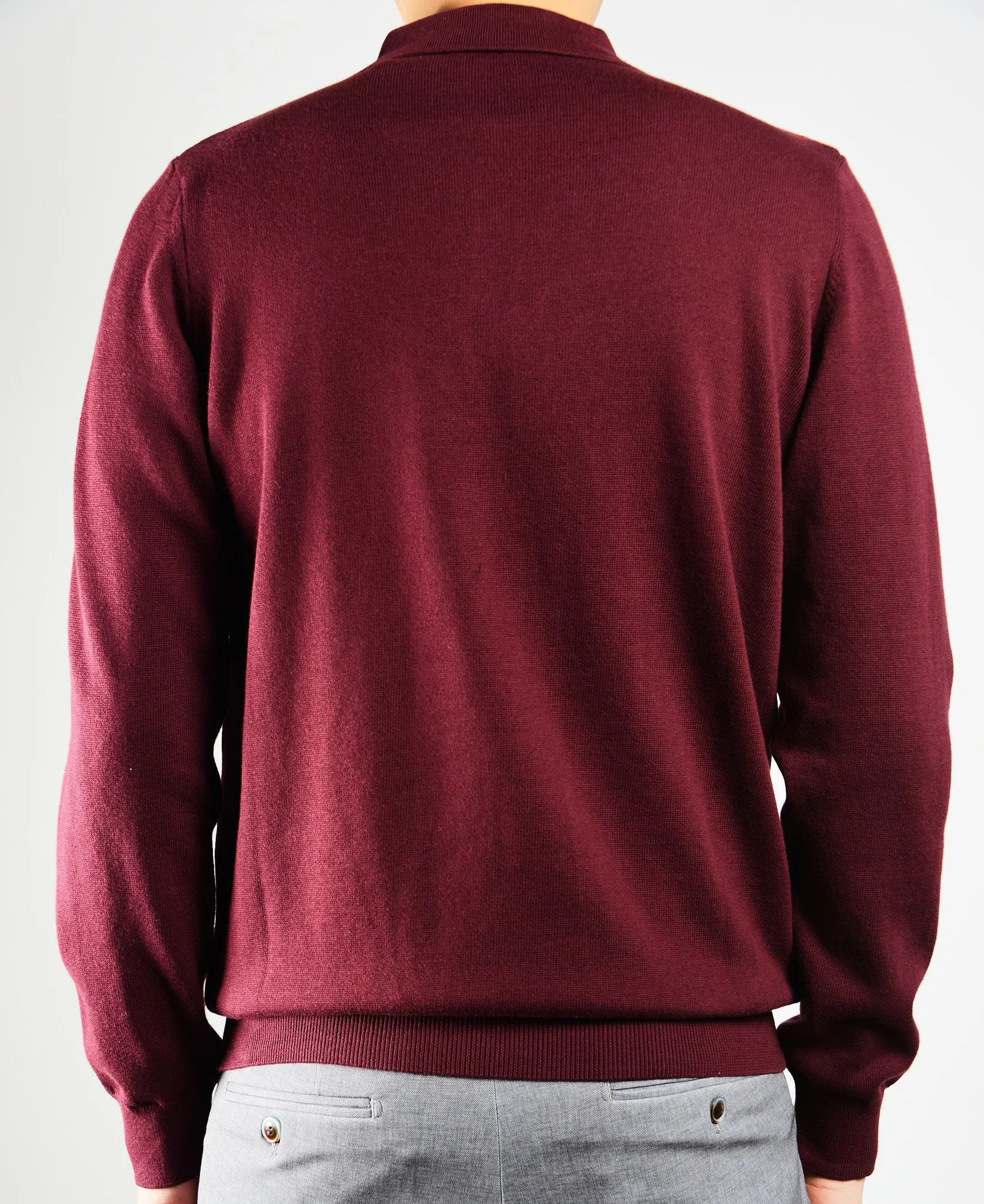 DT 1/4 Zip Two Tone Check Polo Ls