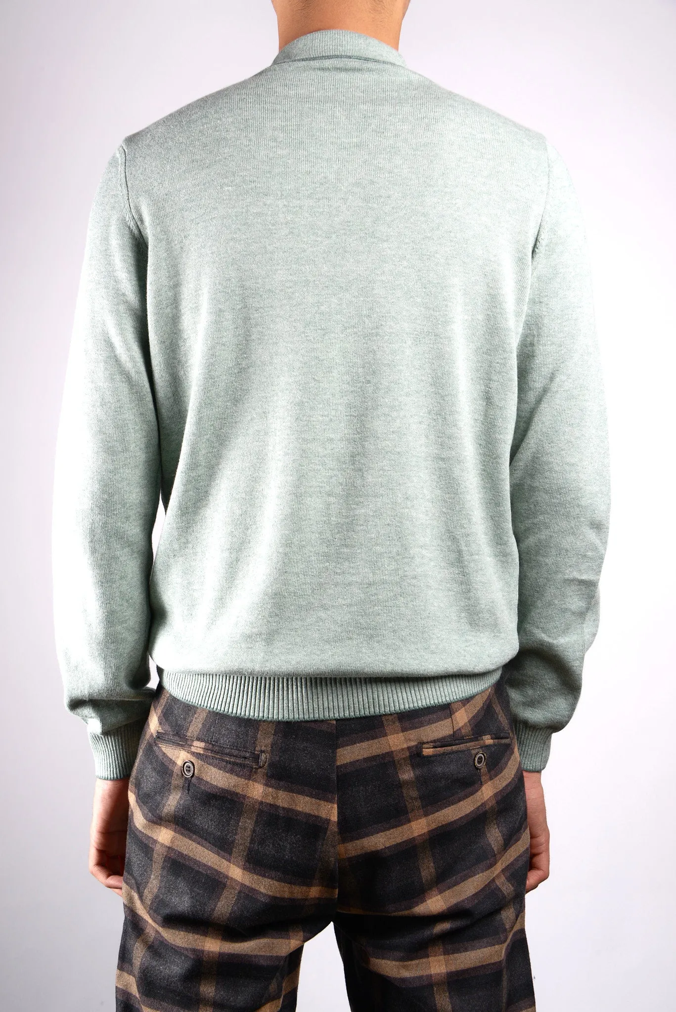 DT Tipped 1/4 Zip Polo Ls