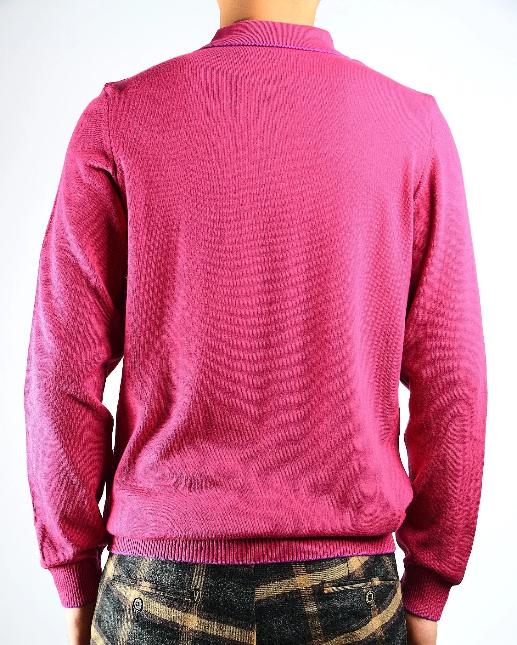 DT Tipped 1/4 Zip Polo Ls