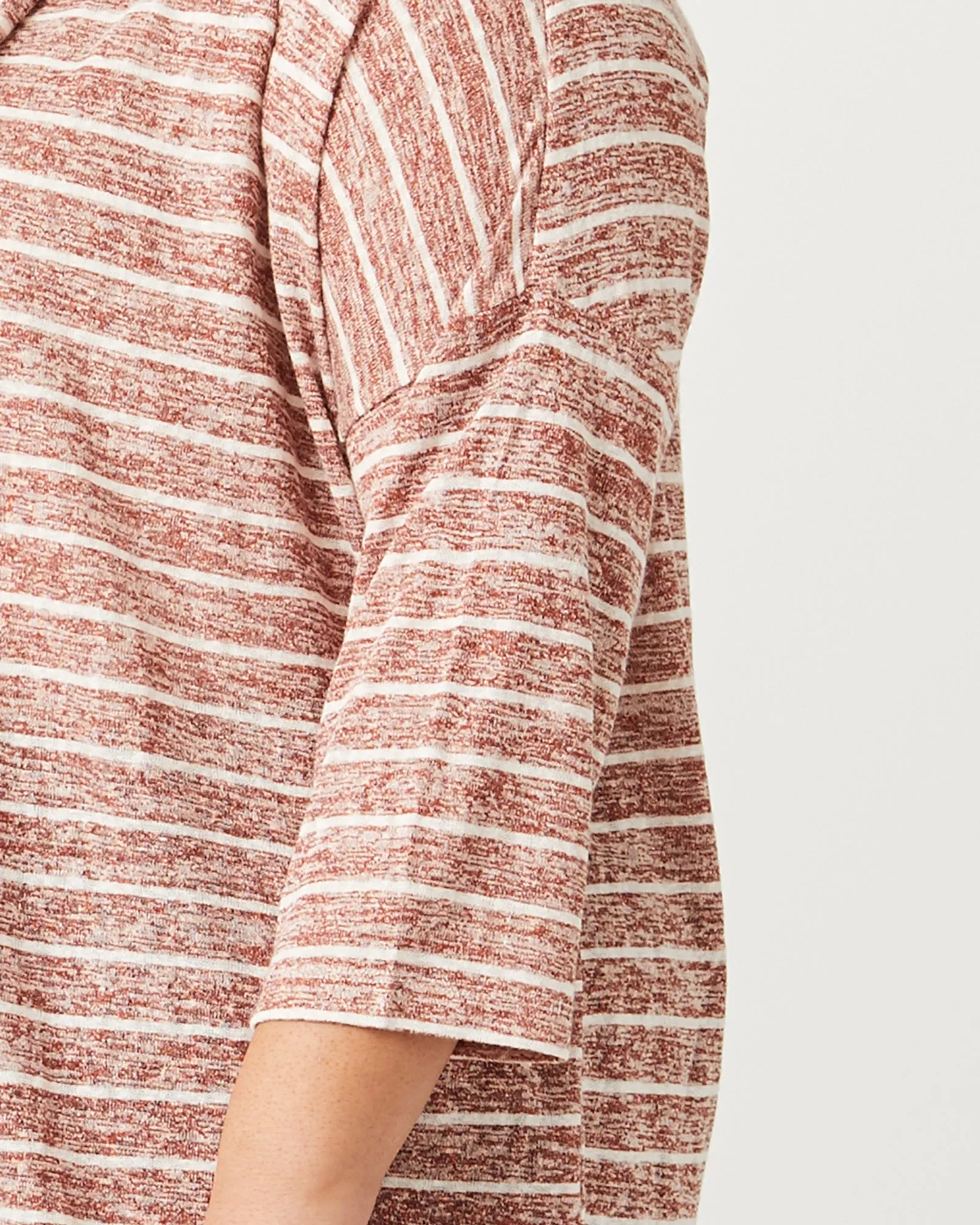 Gina Open Cardigan | Orange / White