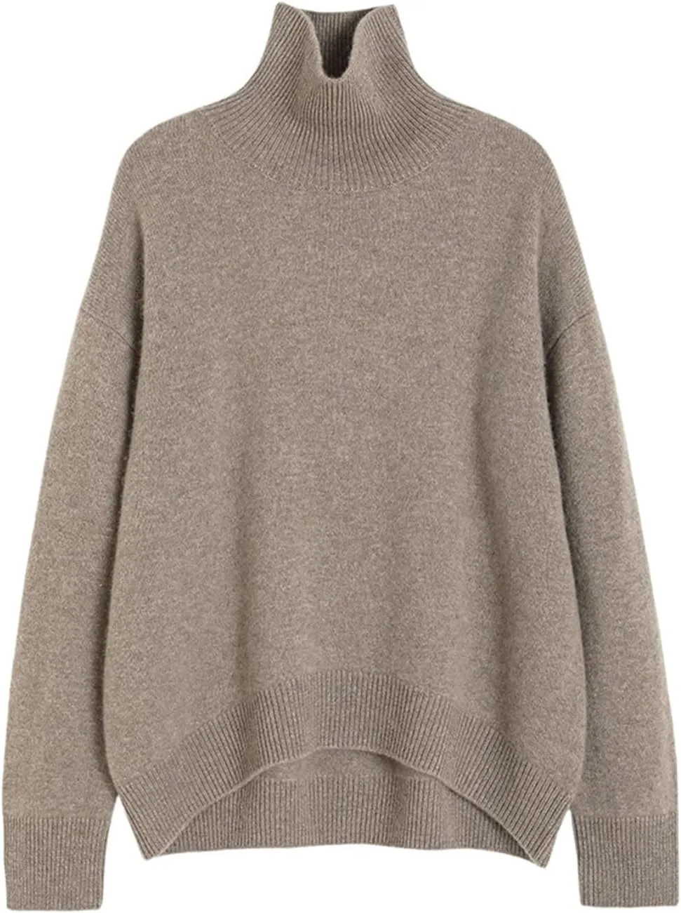 High-Necked Cashmere Sweater for Women Cashmere Thickened Knitted Pullover Women's Loose Lazy Style top