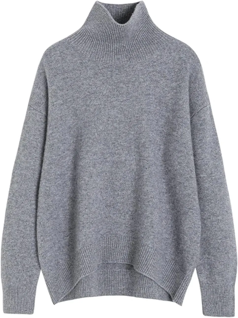 High-Necked Cashmere Sweater for Women Cashmere Thickened Knitted Pullover Women's Loose Lazy Style top