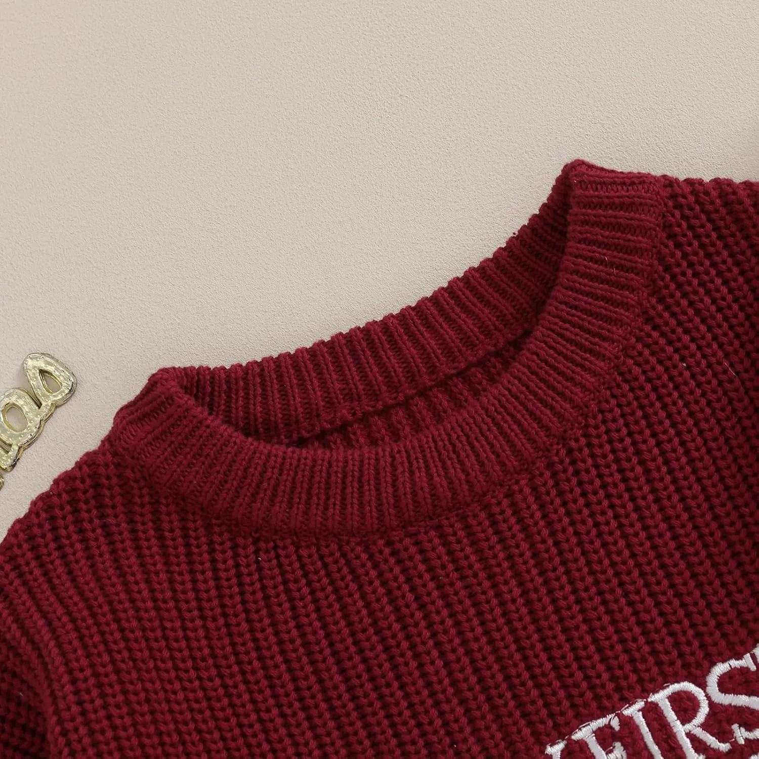 Infant Baby Boy Girl Oversized Knit Sweater Chunky Long Sleeve Pullover Sweater Shirts Warm Fall Winter Tops Clothes