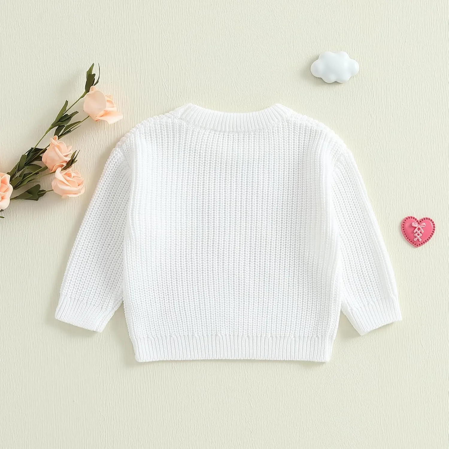 Infant Baby Boy Girl Oversized Knit Sweater Chunky Long Sleeve Pullover Sweater Shirts Warm Fall Winter Tops Clothes