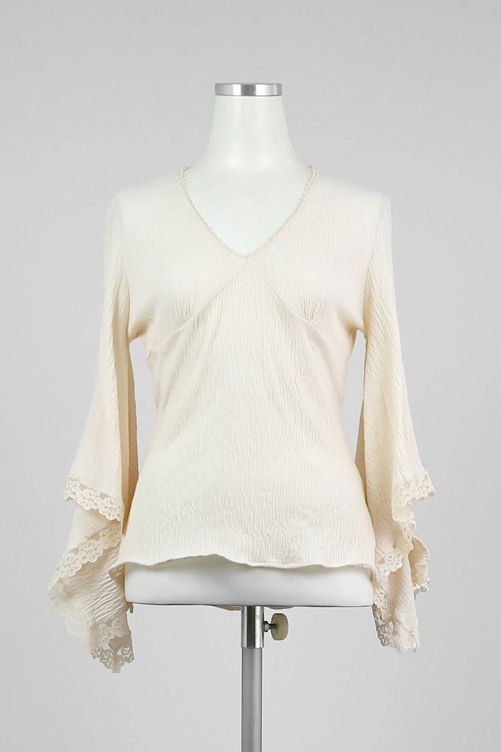 Ivory Kimono Sleeve Summer Blouse