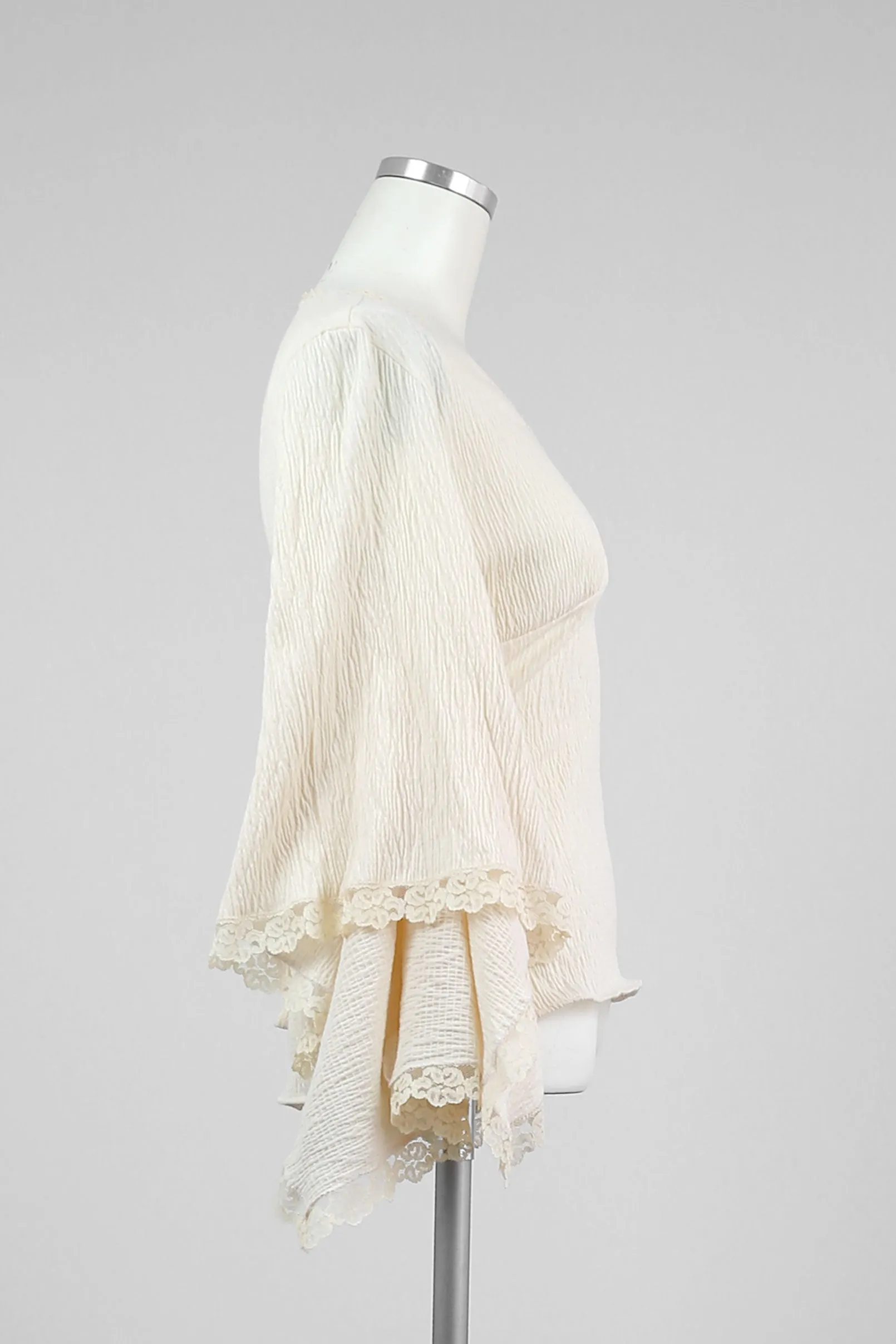 Ivory Kimono Sleeve Summer Blouse