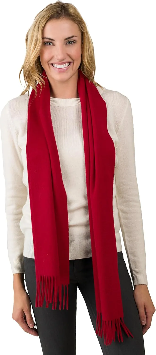 JENNIE LIU Women's 100% Pure Cashmere Scarf for Women