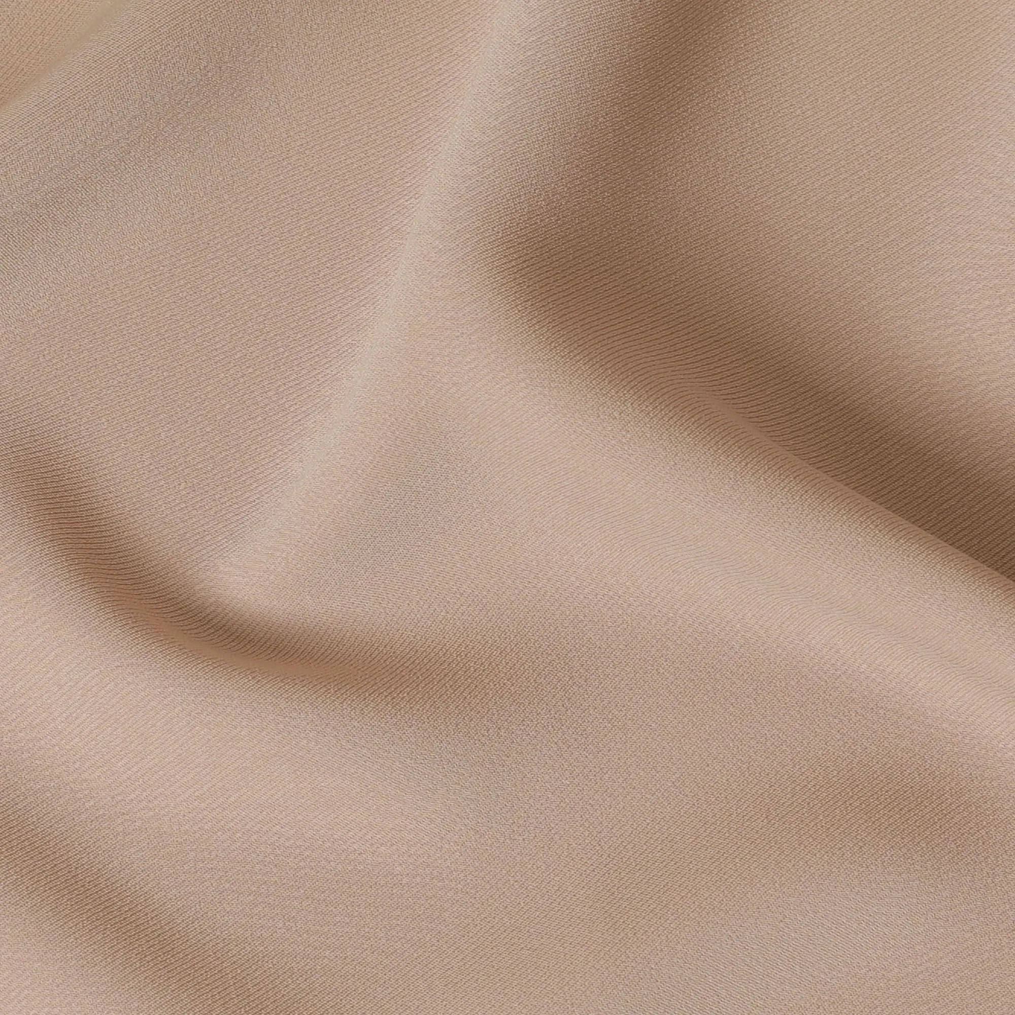 Khaki beige plain synthetic stretchable barbie crepe fabric-D17026