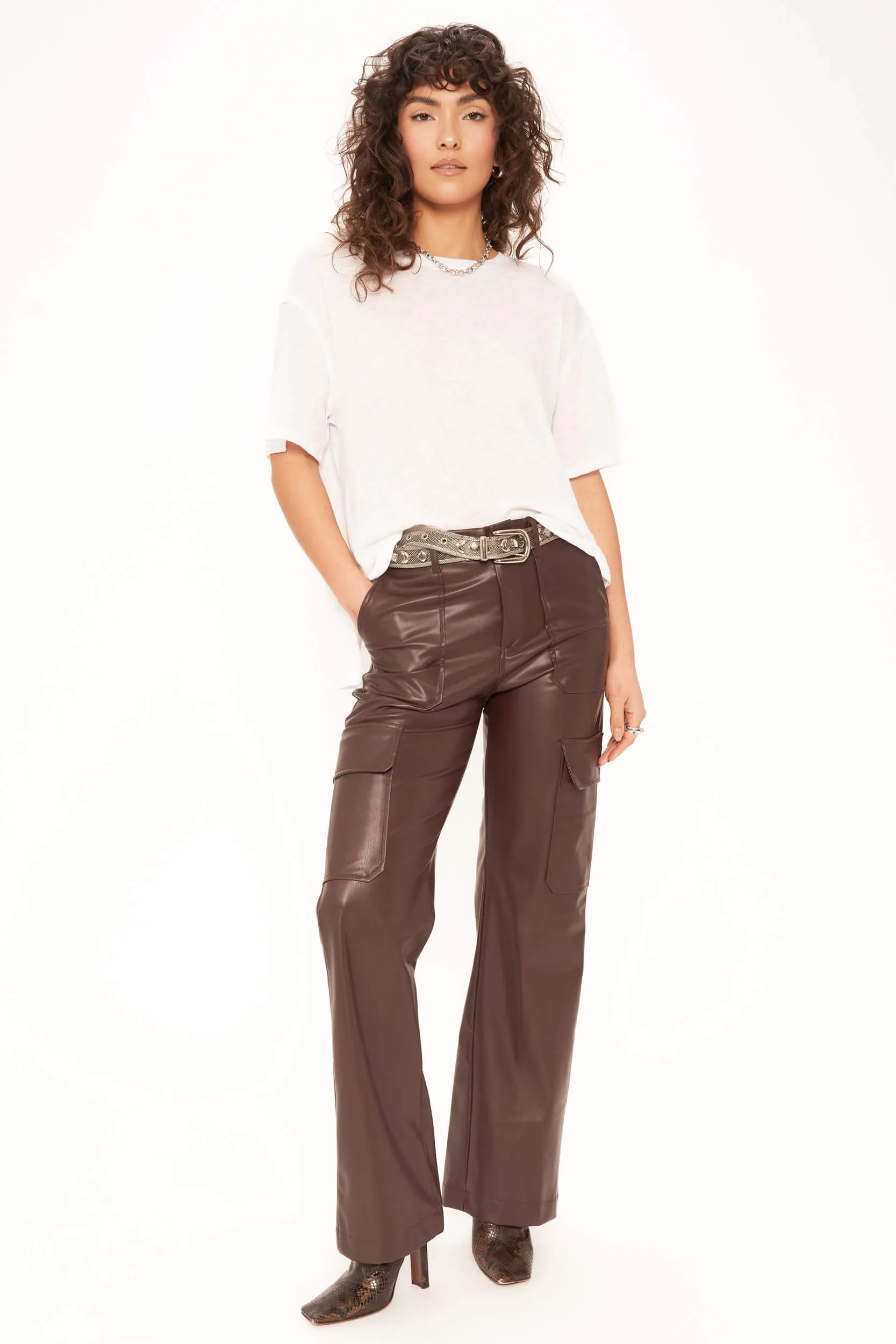 Lola Sheer Side Slit Relaxed Tee - White