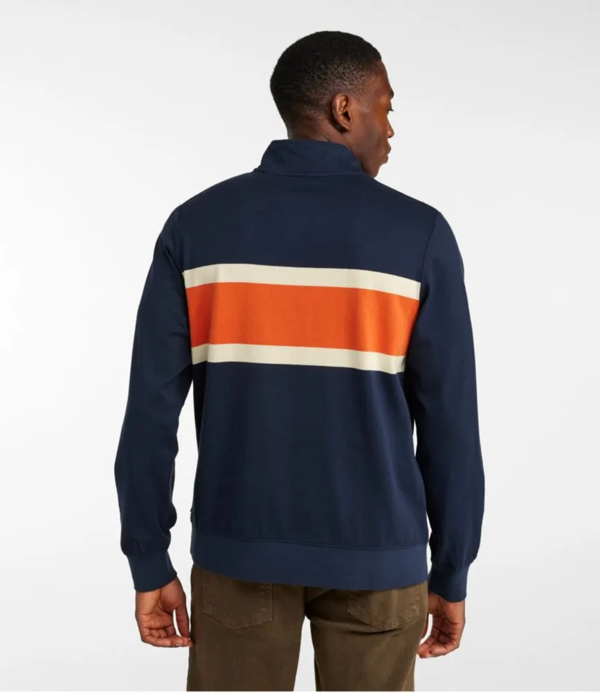 Men's Bean's Vintage Soft Rugby, Mockneck, Chest Stripe