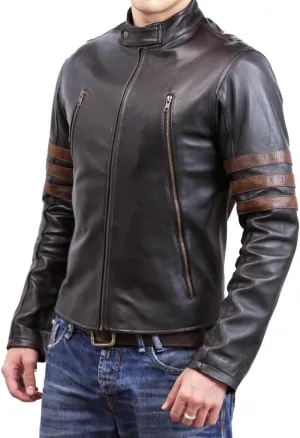 Men's Genuine Lambskin Leather Classic Slim Fit Biker Style Motorcycle Jackets For Men MJ044