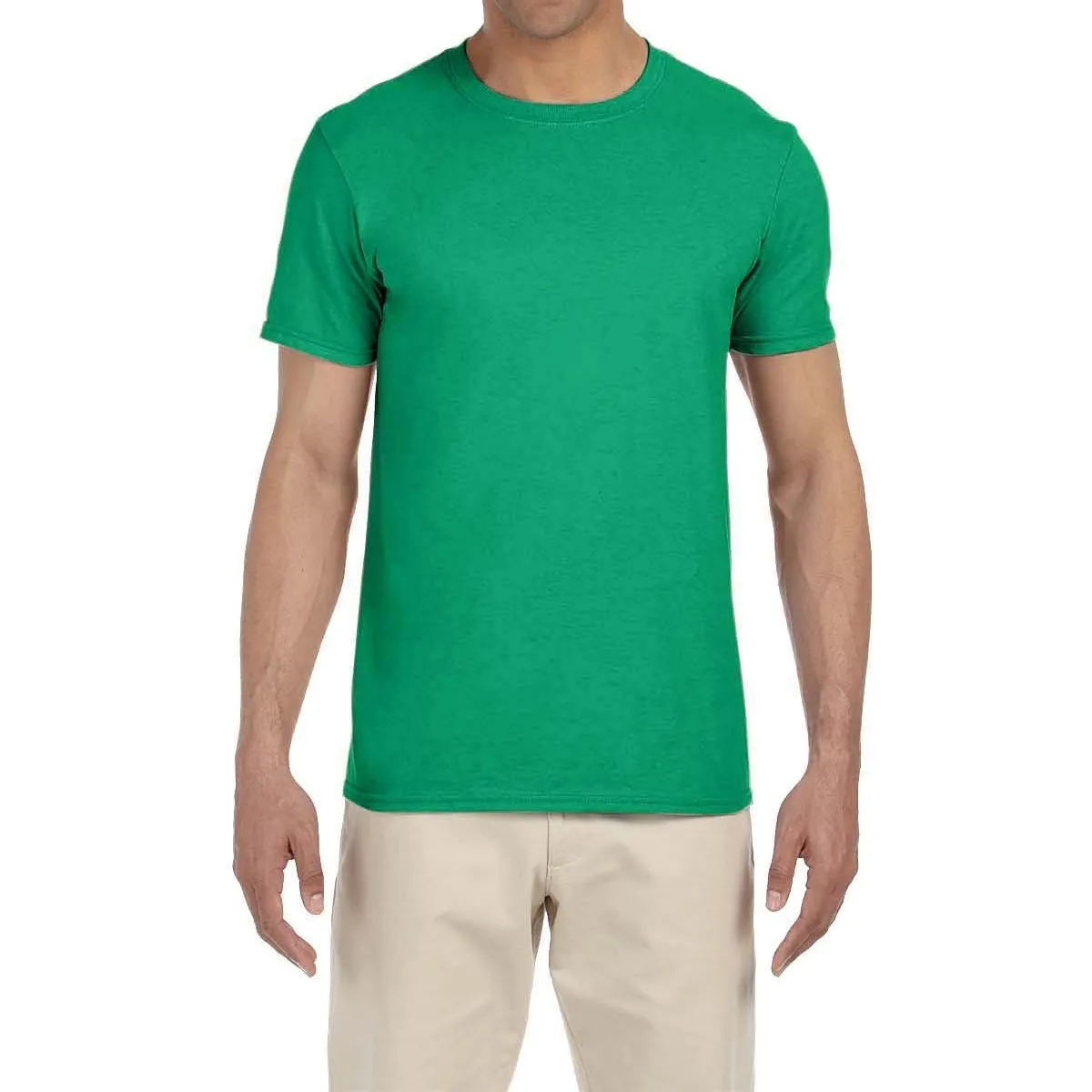 Men's Semi-Fitted Crew Neck Casual Cotton Tee