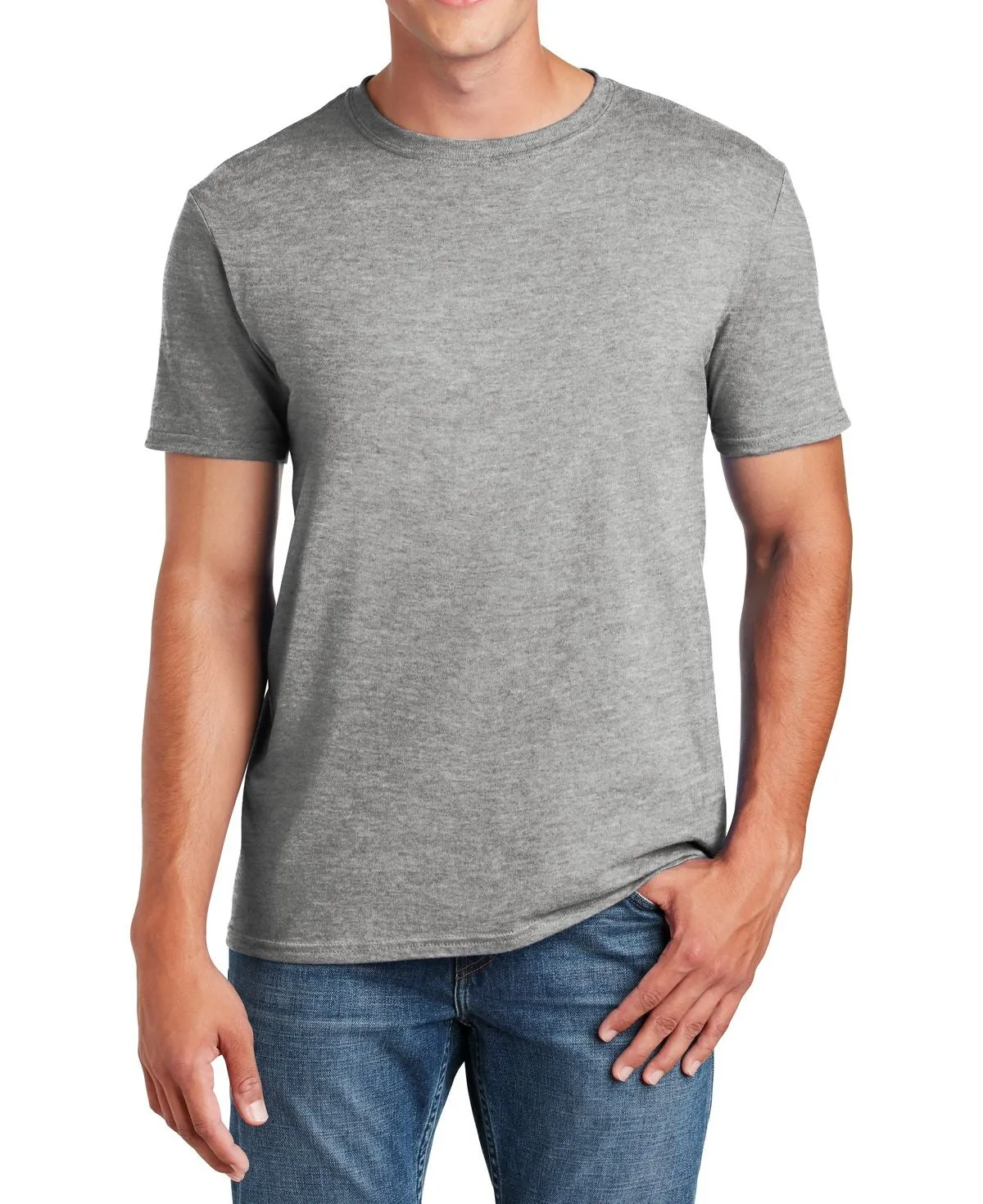 Men's Semi-Fitted Crew Neck Casual Cotton Tee