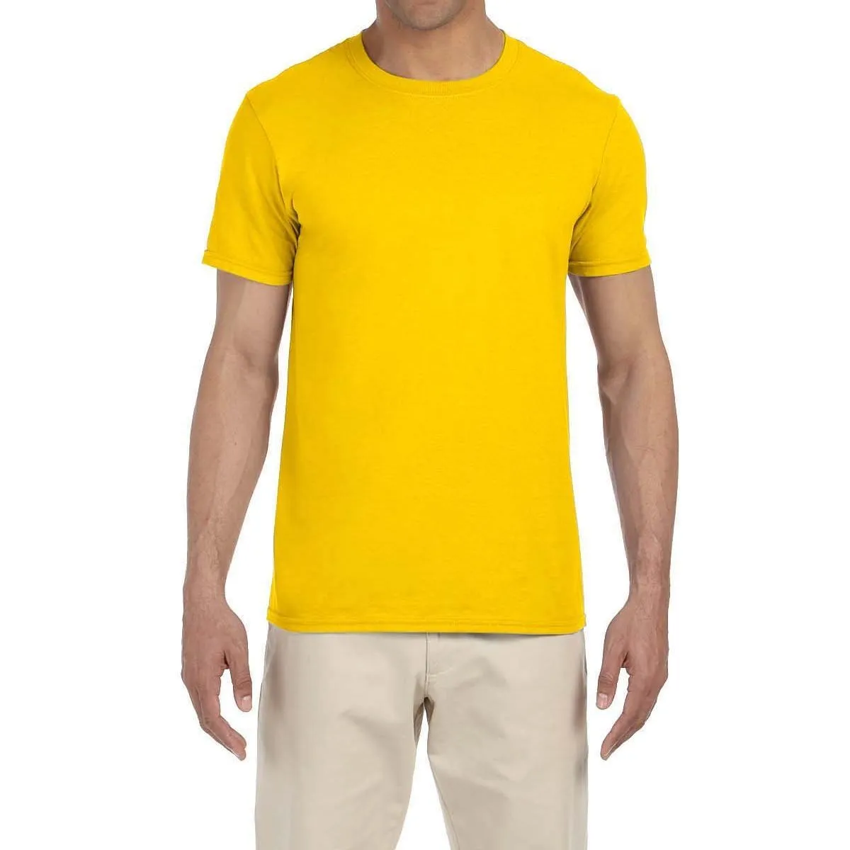 Men's Semi-Fitted Crew Neck Casual Cotton Tee