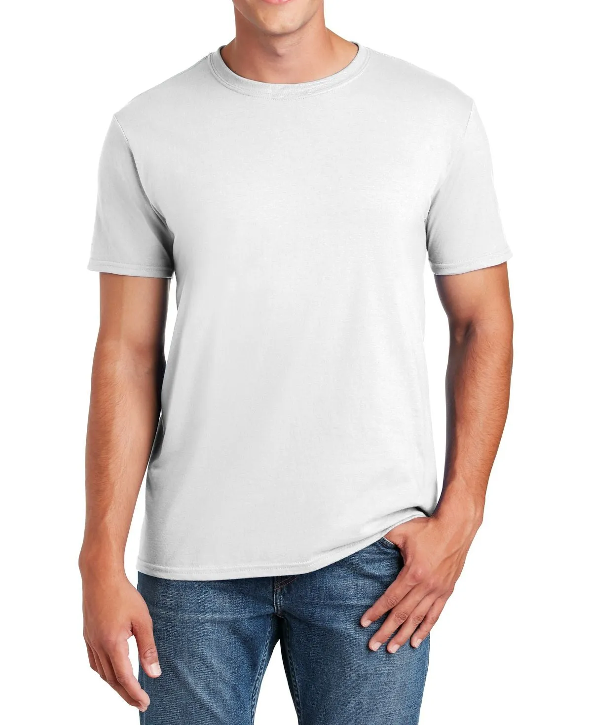 Men's Semi-Fitted Crew Neck Casual Cotton Tee