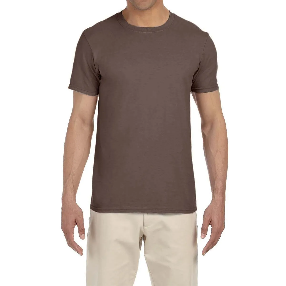 Men's Semi-Fitted Crew Neck Casual Cotton Tee