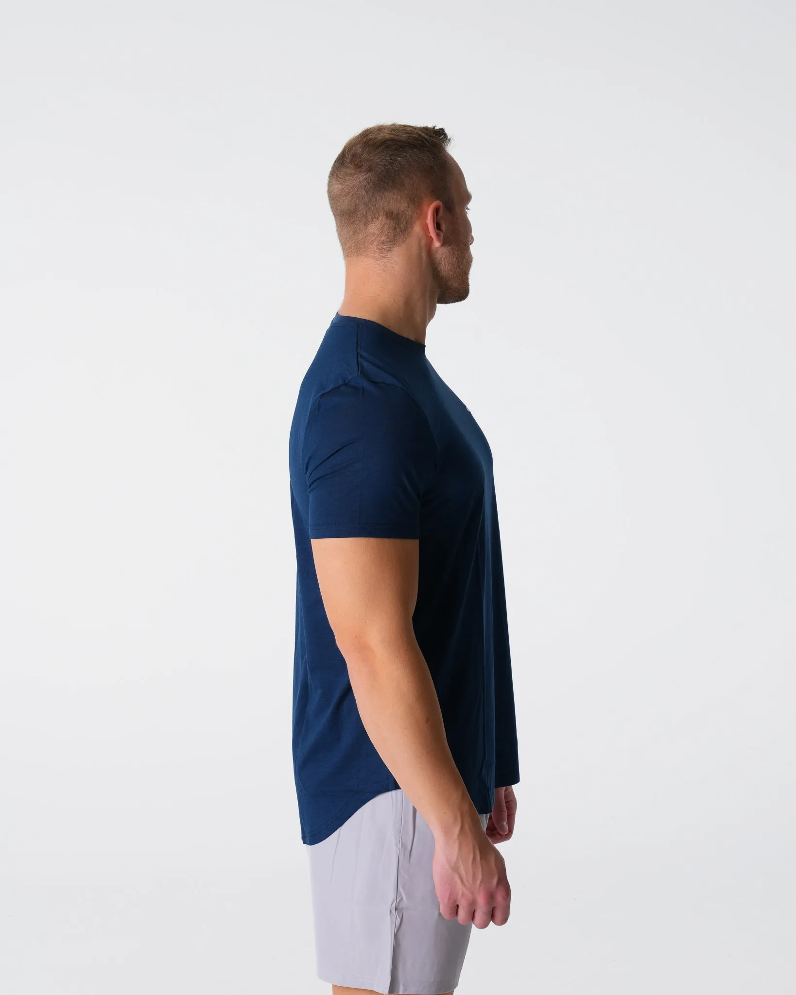 Navy Pulse Fitted Tee