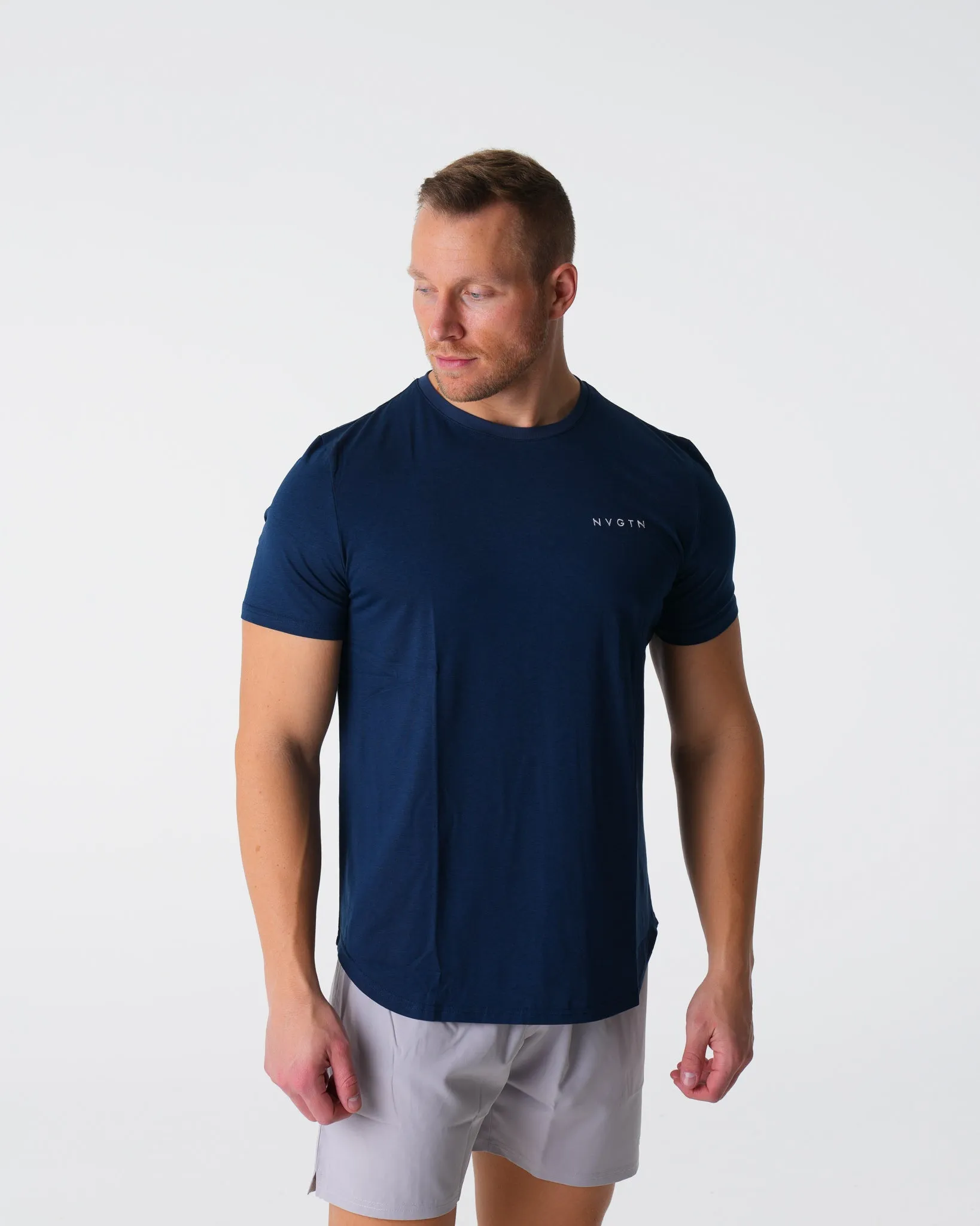 Navy Pulse Fitted Tee