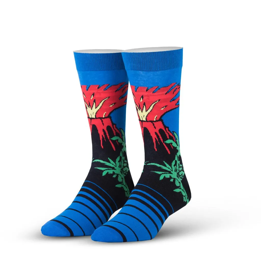 Odd Sox Men's Crew Socks - Magma