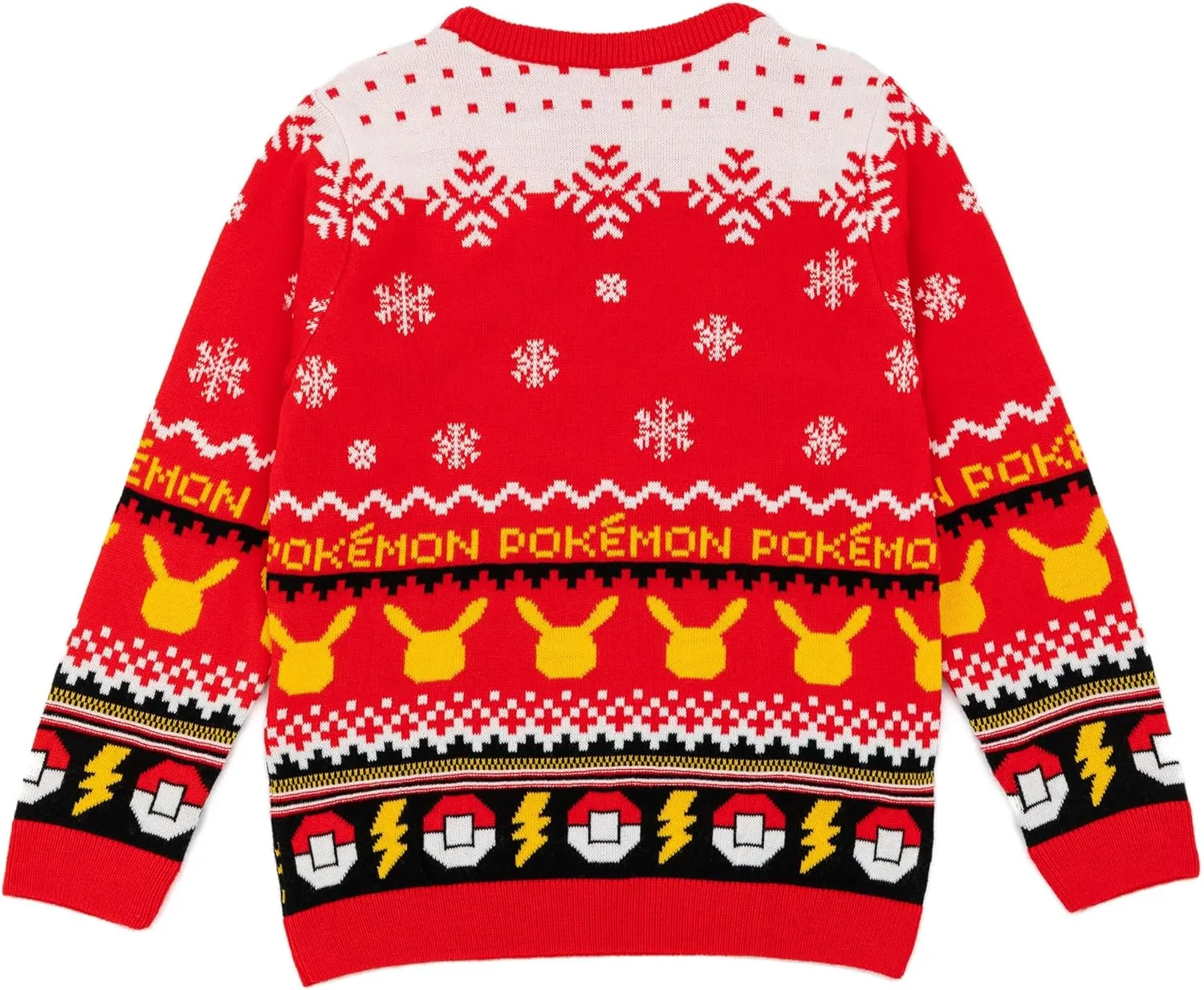 Pokemon Kids Christmas Jumper | Style Options Festive Holiday Pikachu Long Sleeve Knitted Warm Sweater for Children