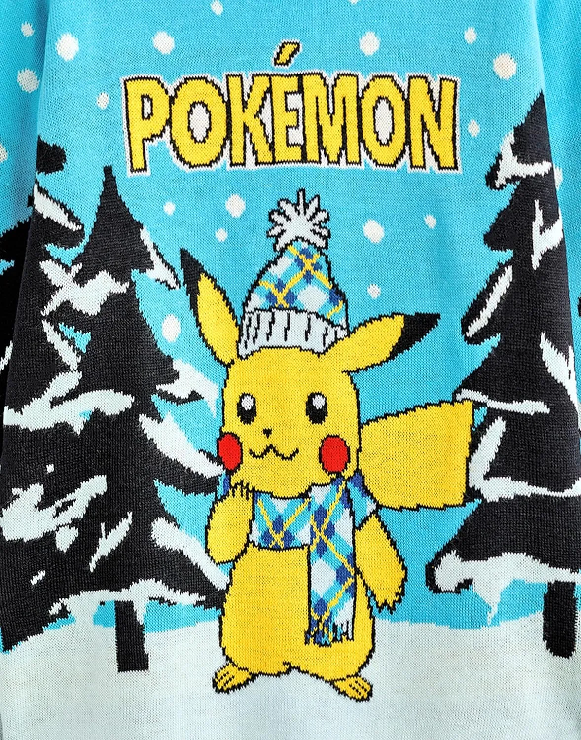 Pokemon Kids Christmas Jumper | Style Options Festive Holiday Pikachu Long Sleeve Knitted Warm Sweater for Children