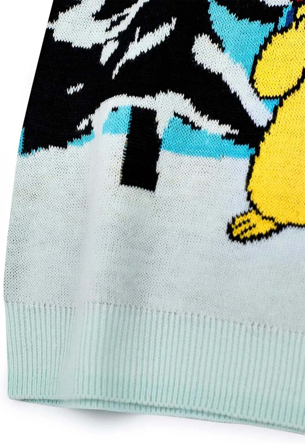 Pokemon Kids Christmas Jumper | Style Options Festive Holiday Pikachu Long Sleeve Knitted Warm Sweater for Children