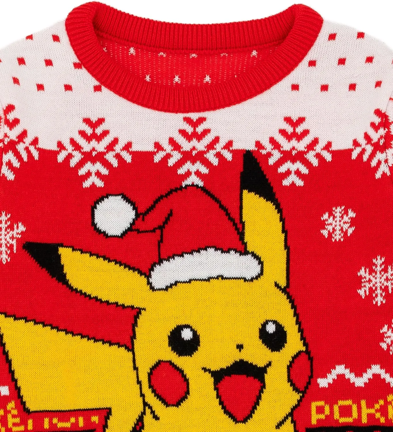 Pokemon Kids Christmas Jumper | Style Options Festive Holiday Pikachu Long Sleeve Knitted Warm Sweater for Children