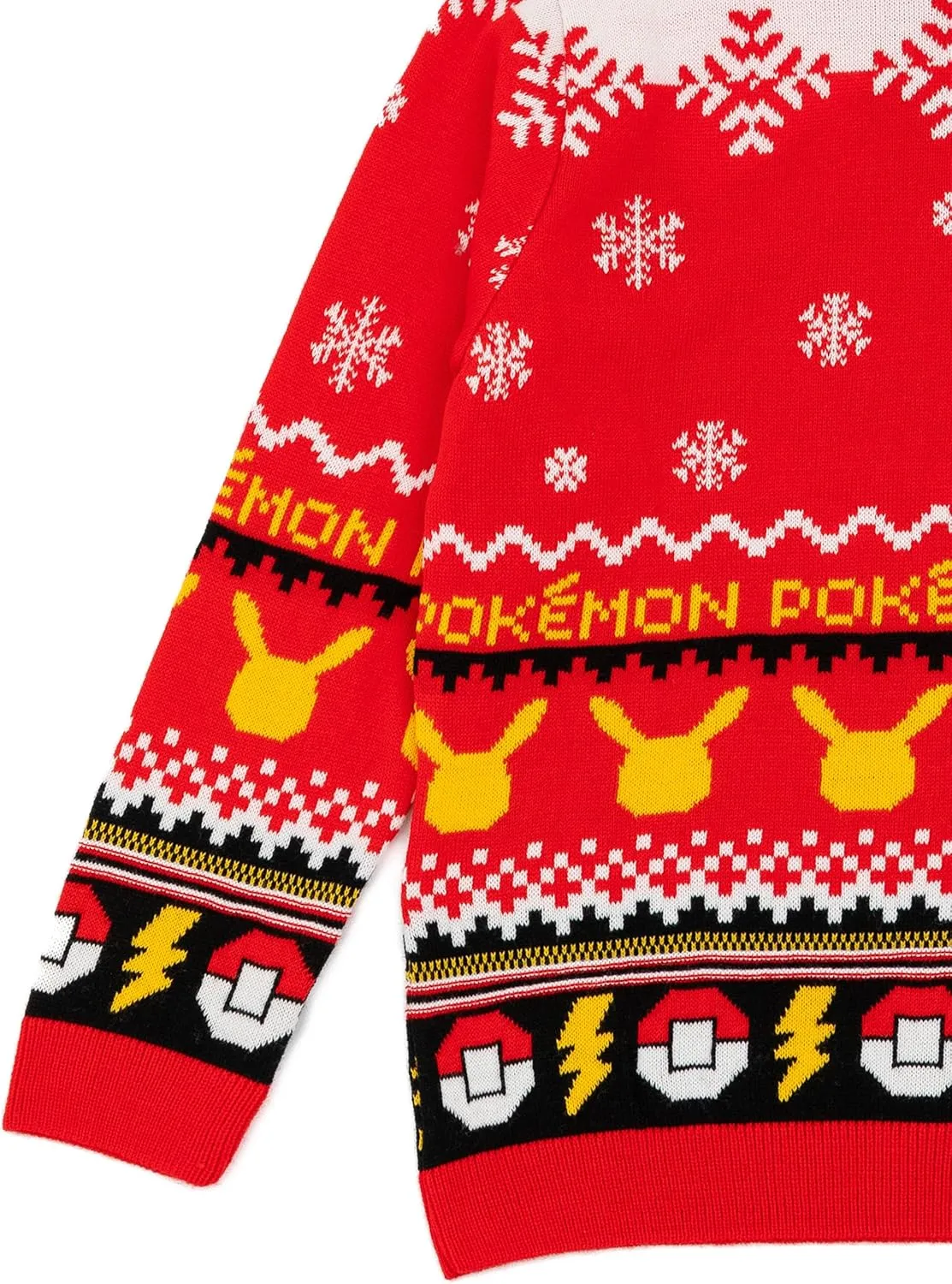 Pokemon Kids Christmas Jumper | Style Options Festive Holiday Pikachu Long Sleeve Knitted Warm Sweater for Children
