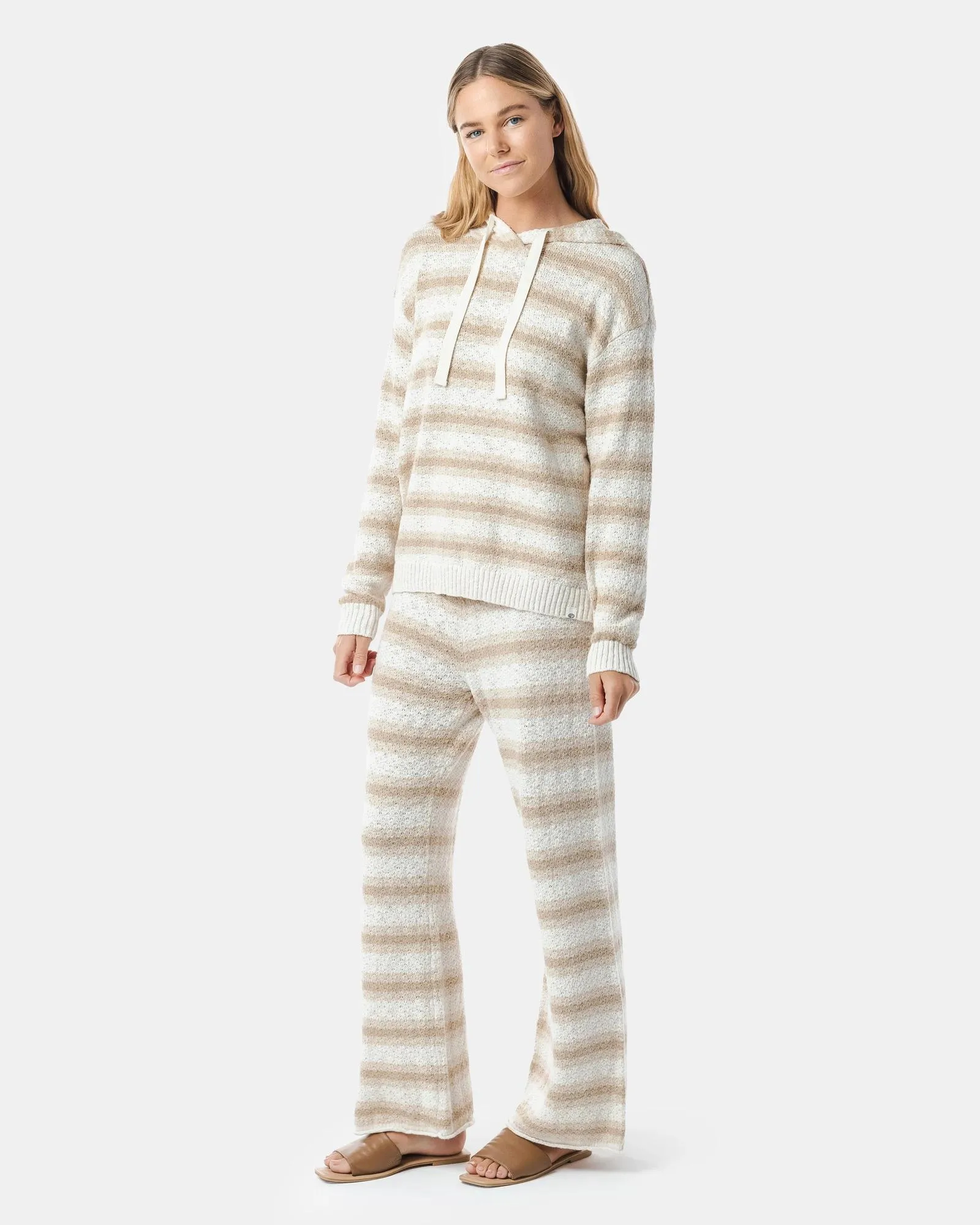 popular  Knit Wide Leg Pants - Piping Hot