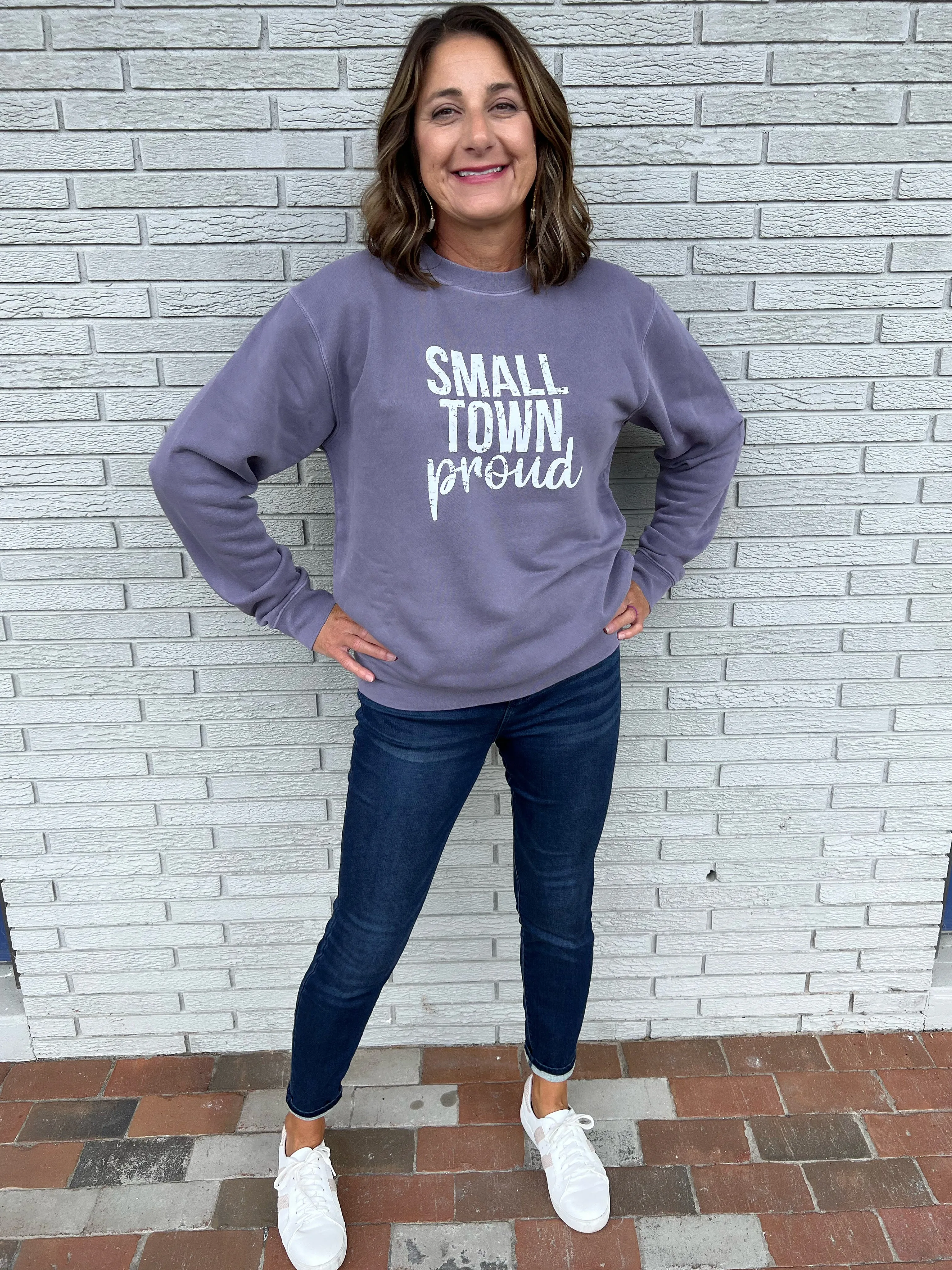 Small Town Proud Sweatshirt in Regular or Curvy