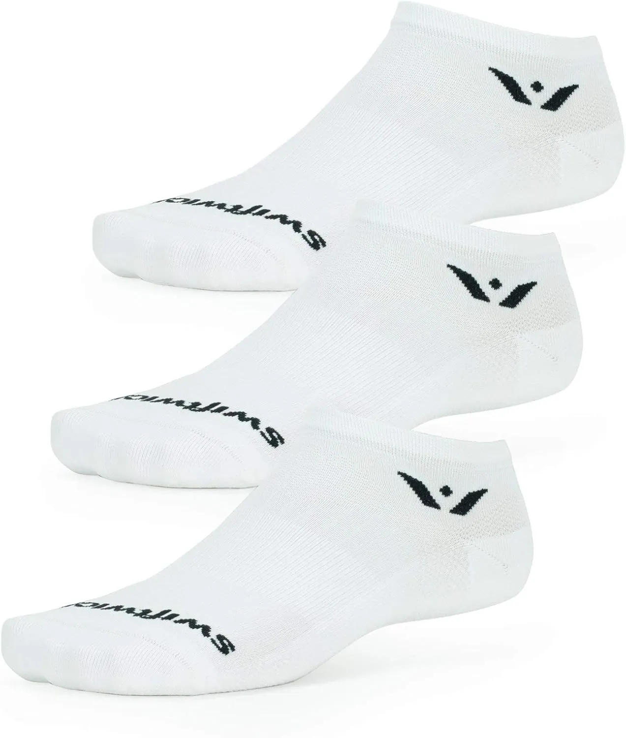 Swiftwick- ASPIRE (3 Pairs) No-Show Running Socks, Cycling Socks, Compression Fit