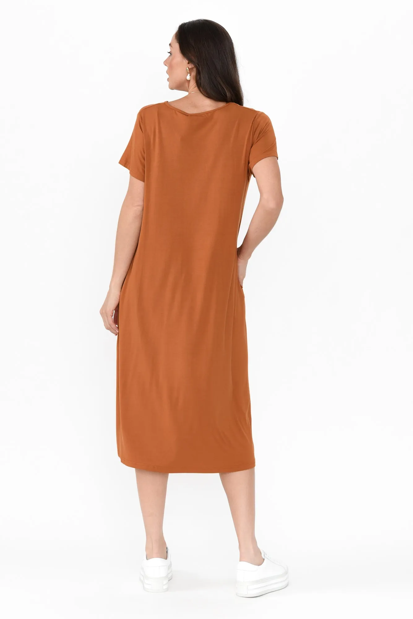 Tiffany Rust Bamboo Tee Dress