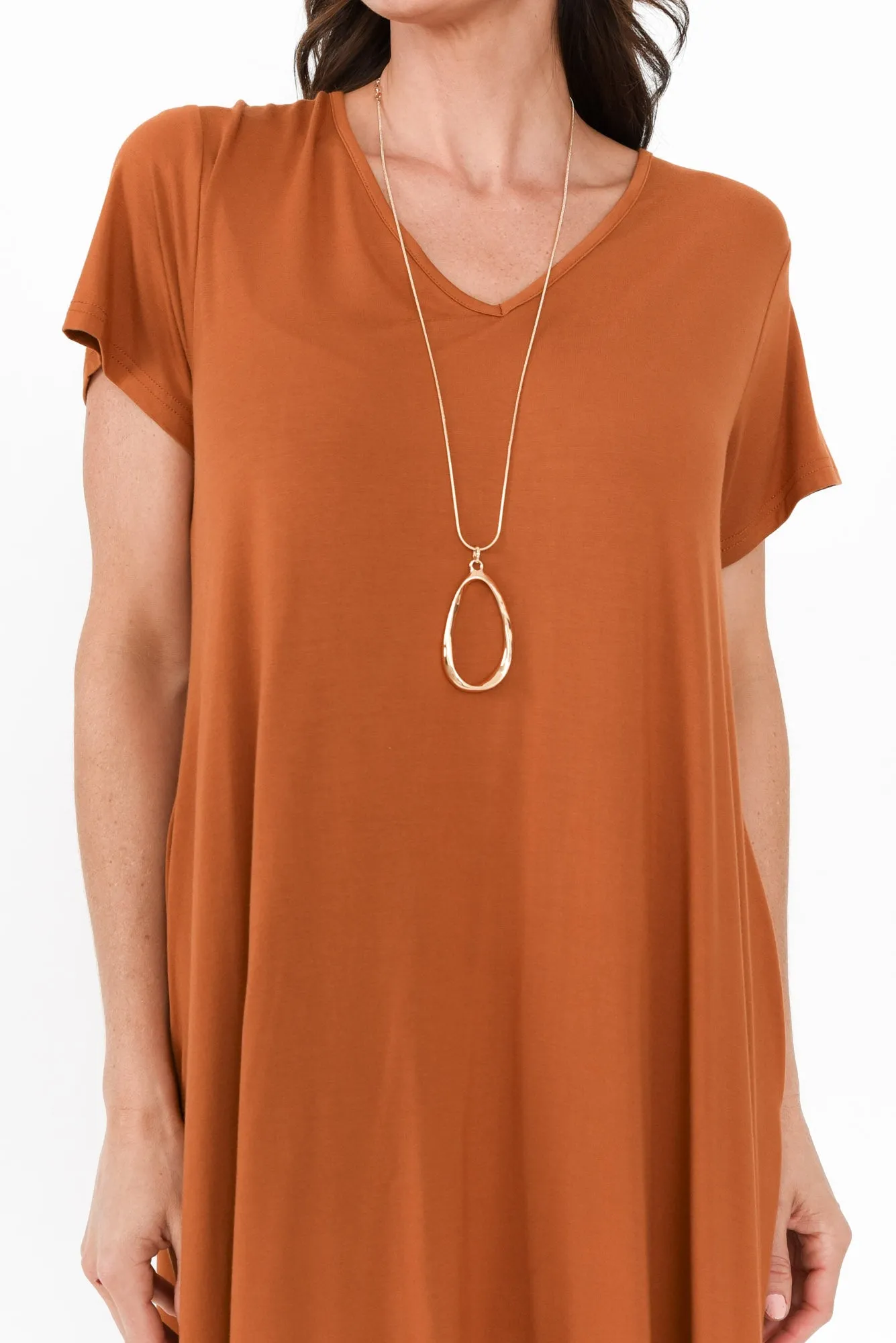 Tiffany Rust Bamboo Tee Dress