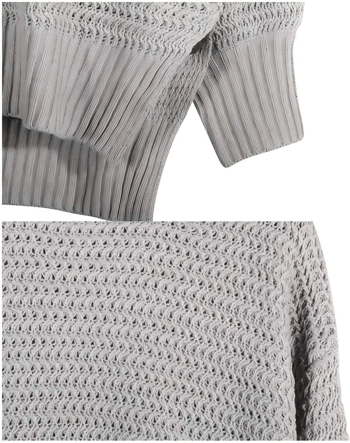 Women Solid Color Half Turtleneck Side Slit Chunky Knitted Pullover Sweater Twist Thread Lazy Style Long Lantern Sleeve