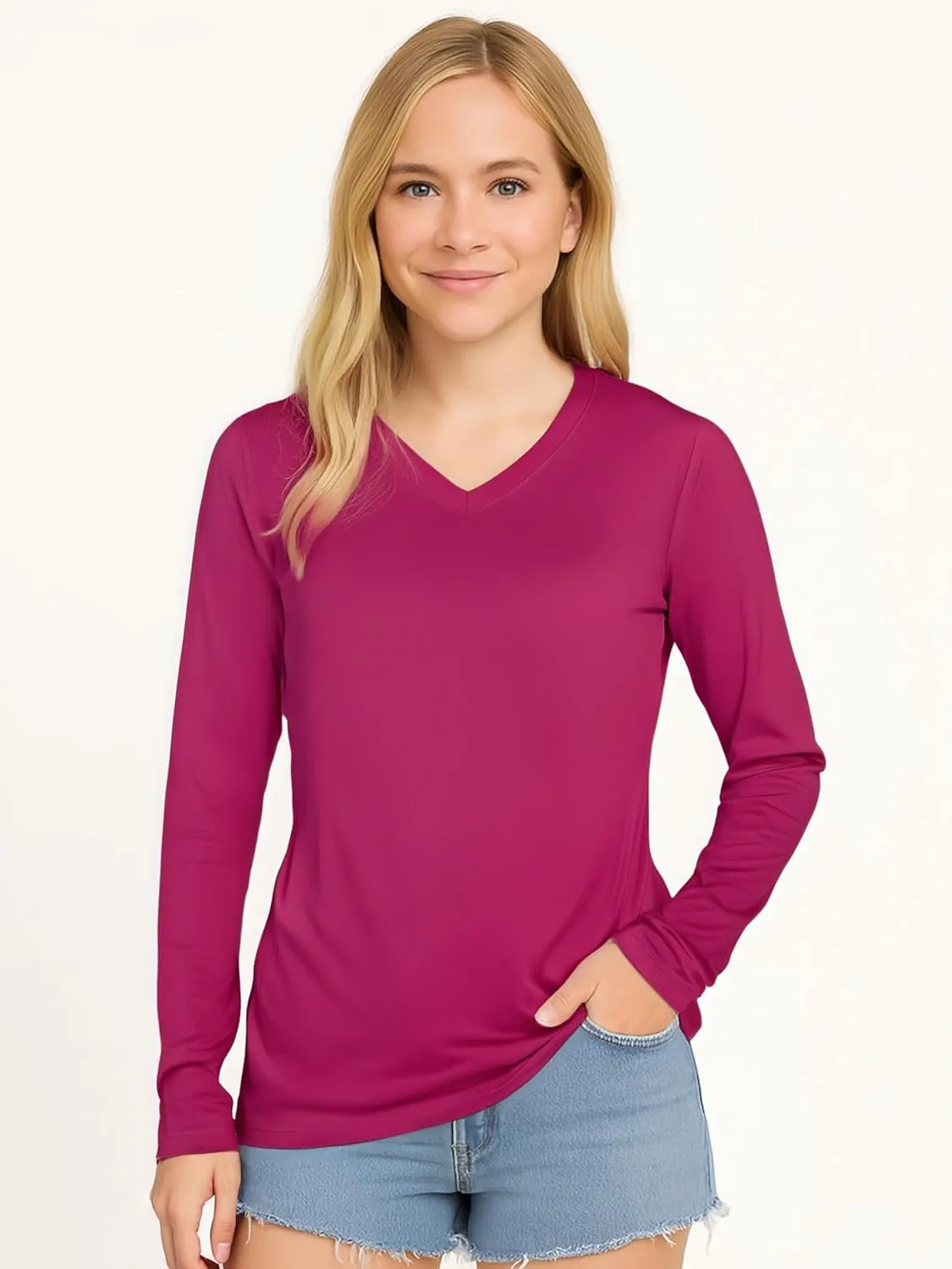 Women's Long Sleeve Moisture Wicking Athletic Shirts Dry Fit Workout Tops for Women