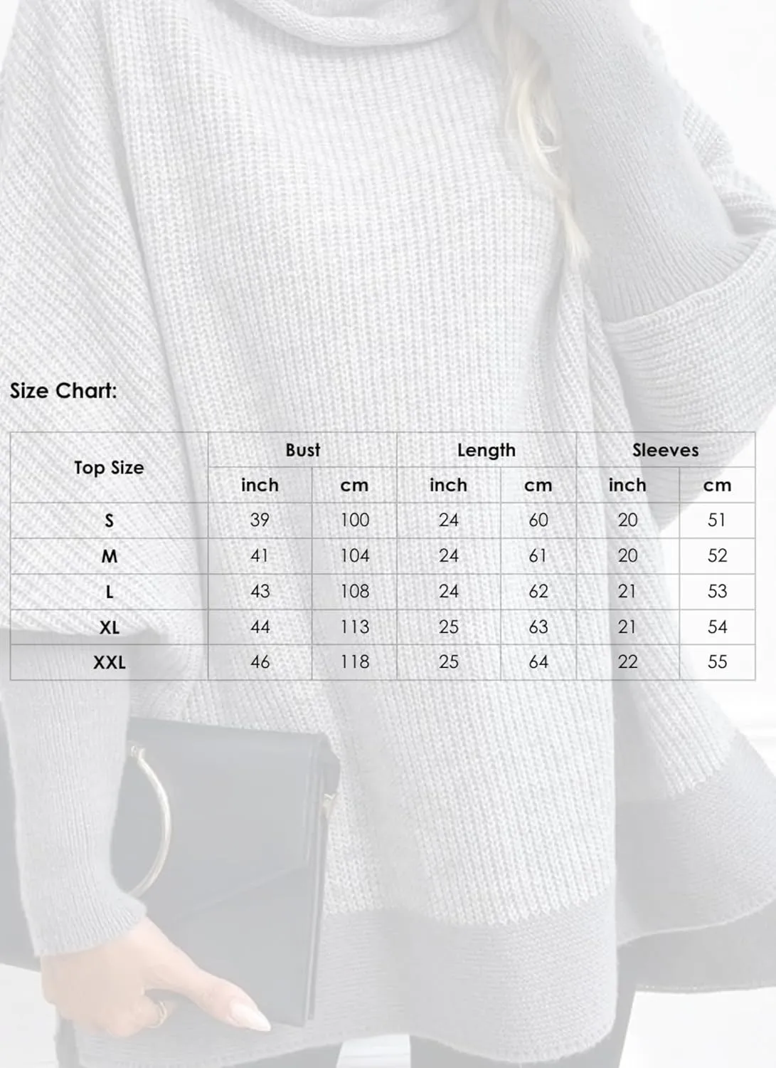 Women's Turtleneck Oversized Sweaters Batwing Sleeves Chunky Knit Ribbed Slouchy Pullover Sweater Tops 2025
