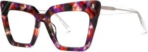 Zeelool Fashion Cat Eye Glasses Frame for Women with Non-prescription Clear Lens Eyeglasses Barnes ZJGA595438